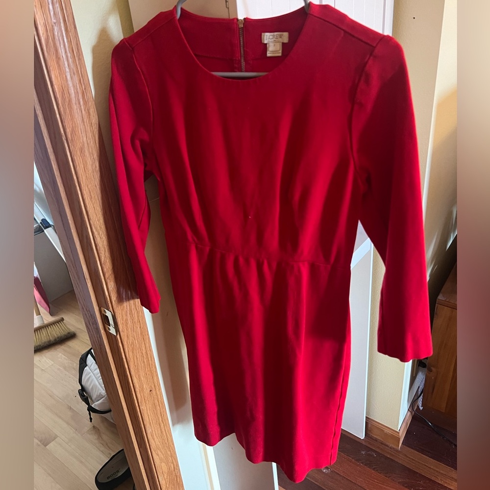 Jcrew scuba dress with silver zipper